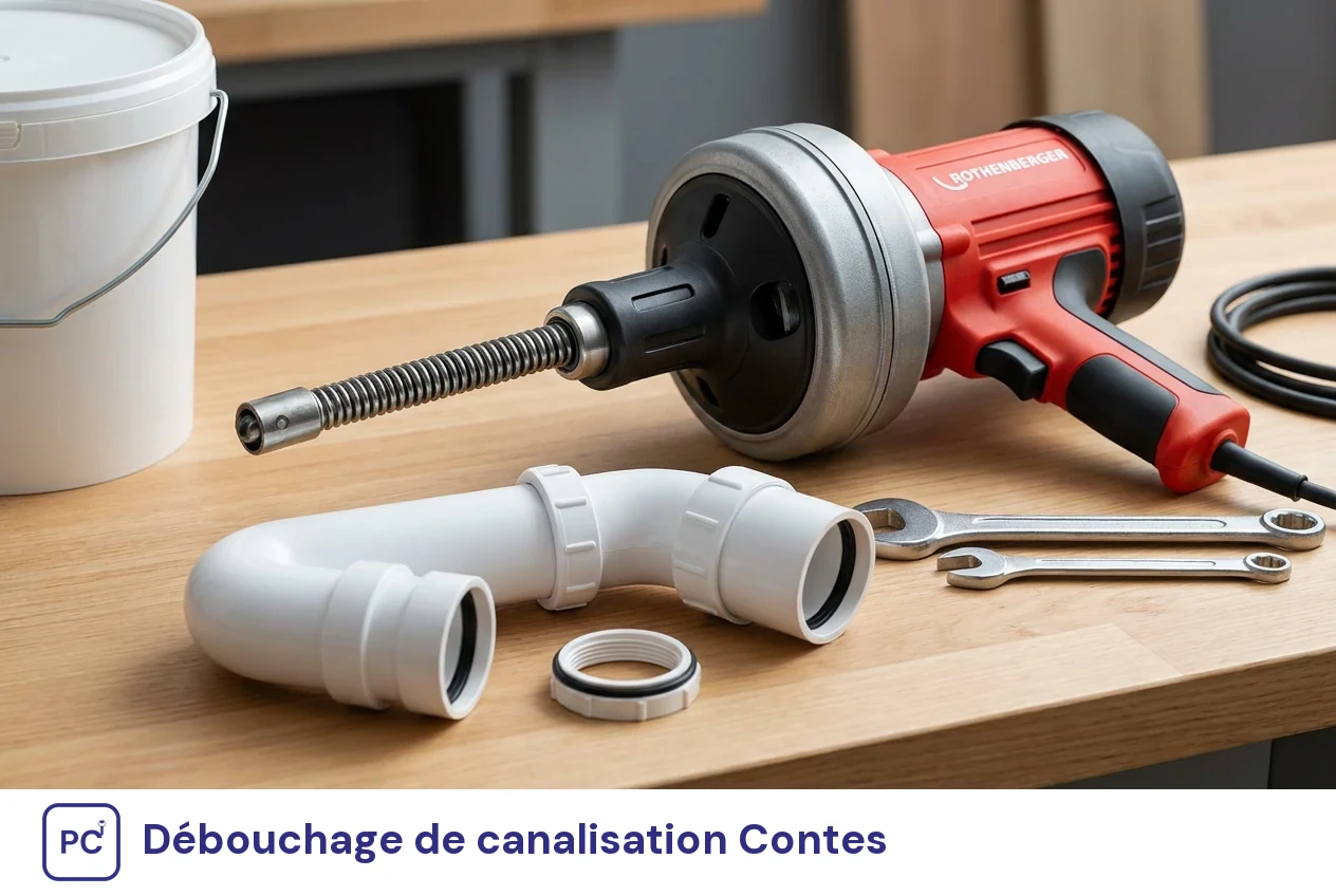 Débouchage de canalisation à Contes