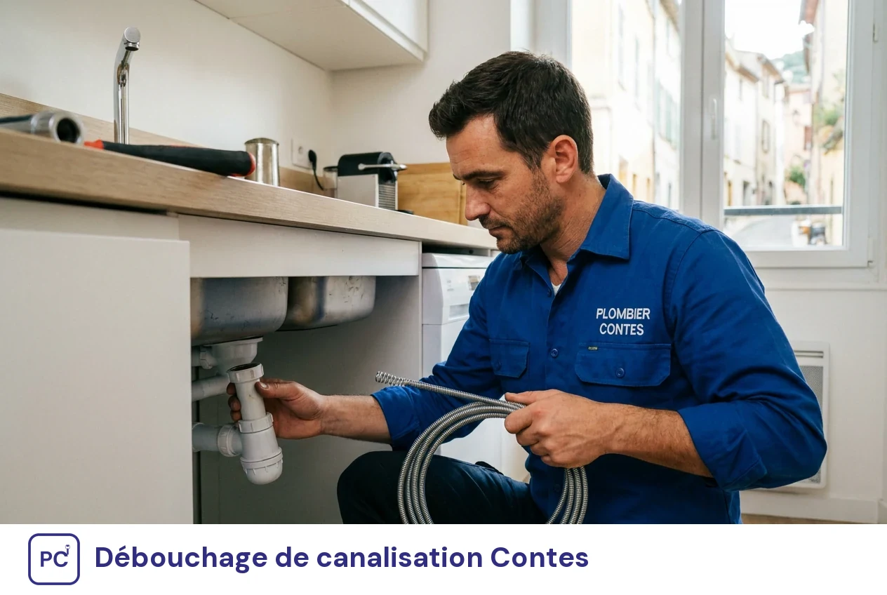 Débouchage de canalisation à Contes