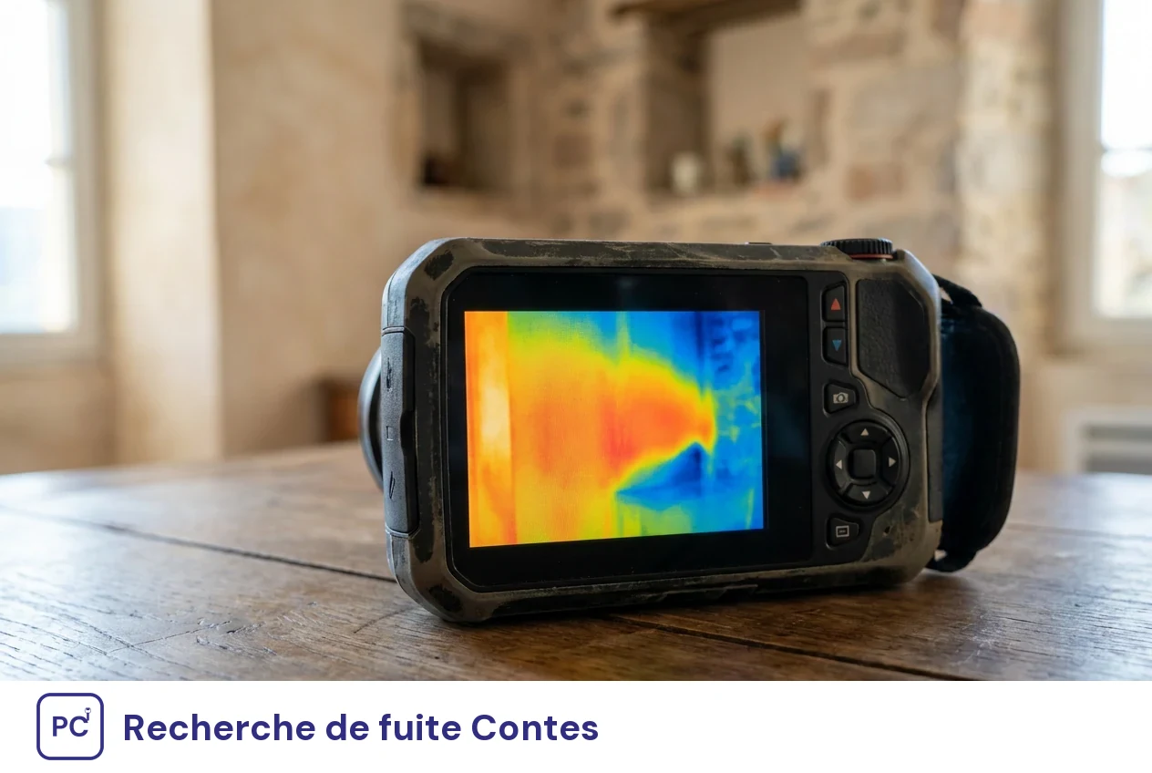 Recherche de fuite à Contes