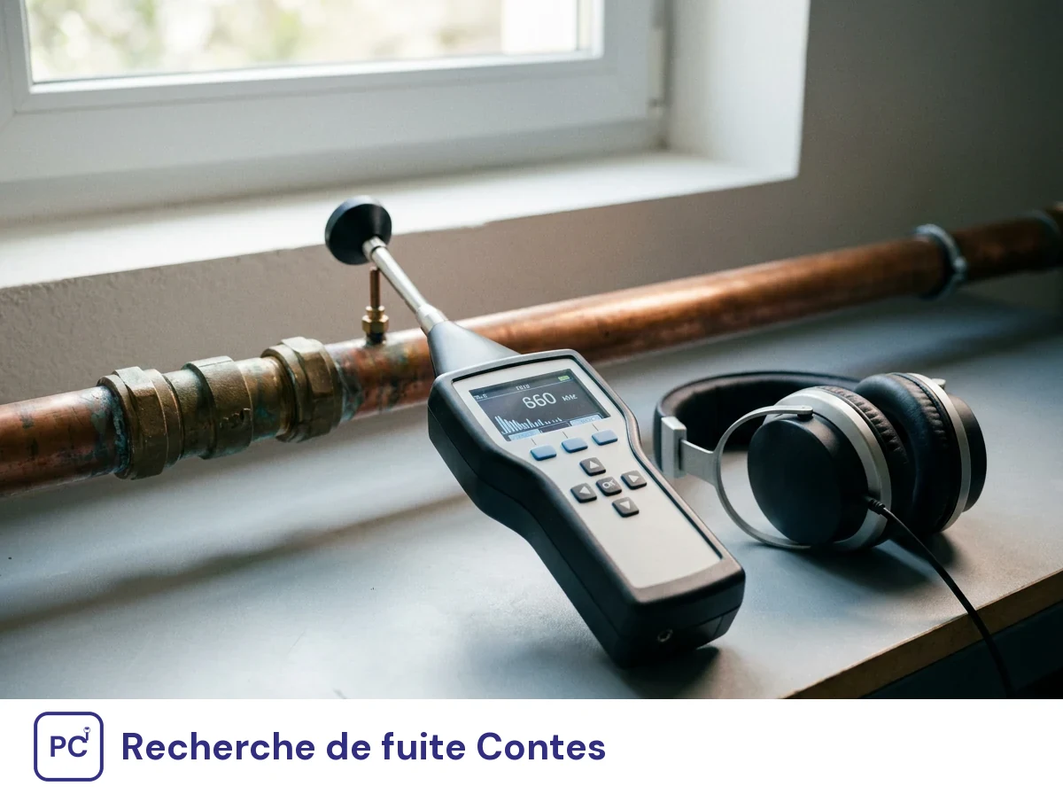 Recherche de fuite à Contes