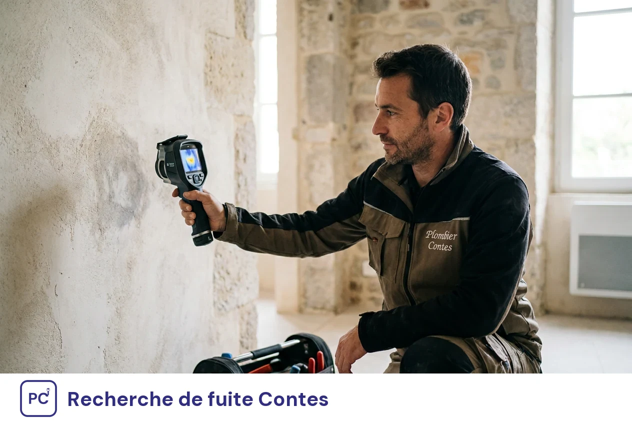 Recherche de fuite à Contes