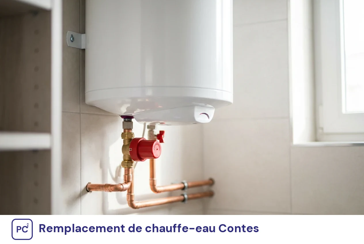 Remplacement de chauffe-eau à Contes