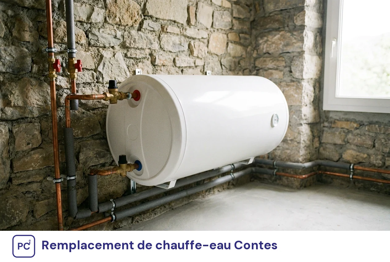 Remplacement de chauffe-eau à Contes