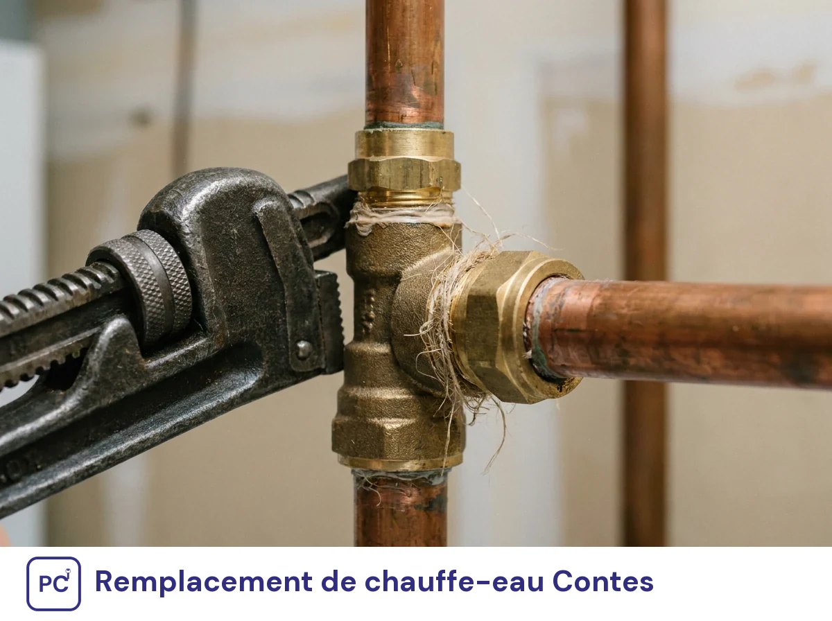 Remplacement de chauffe-eau à Contes