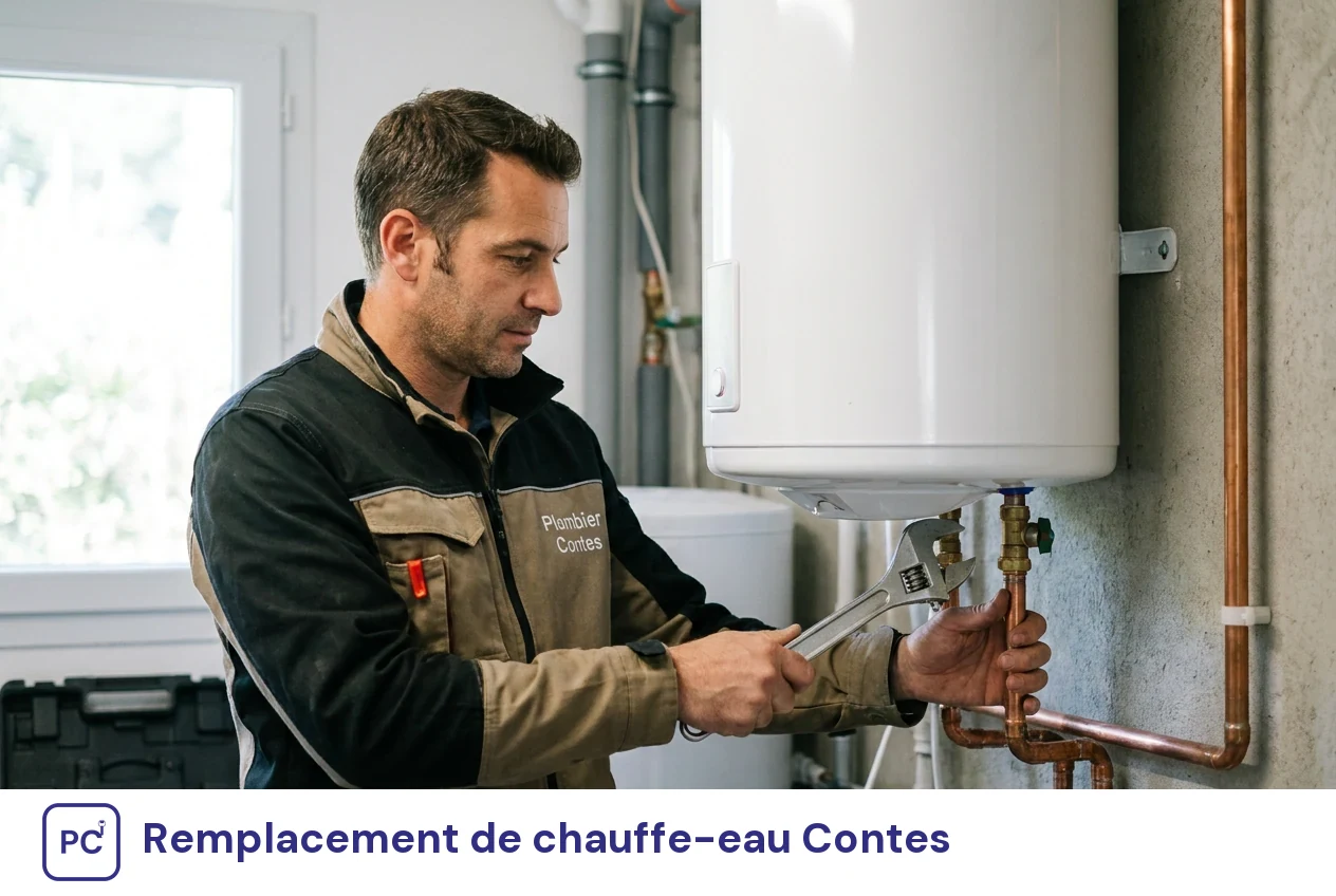 Remplacement de chauffe-eau à Contes