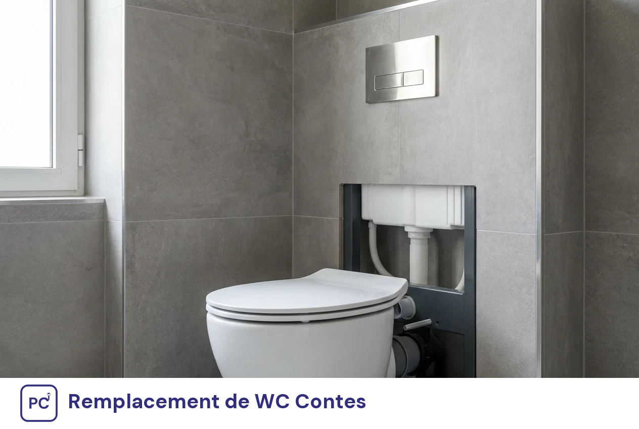 Remplacement de WC à Contes