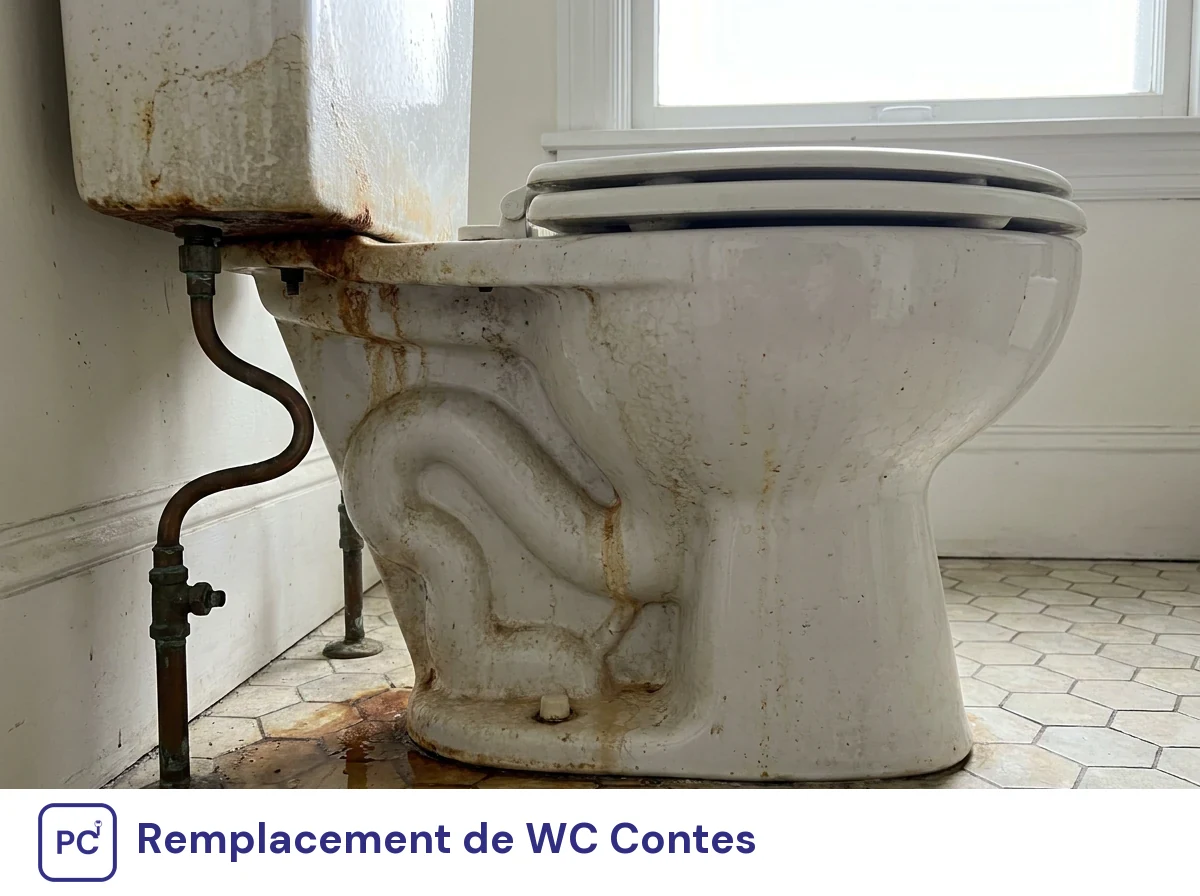 Remplacement de WC à Contes