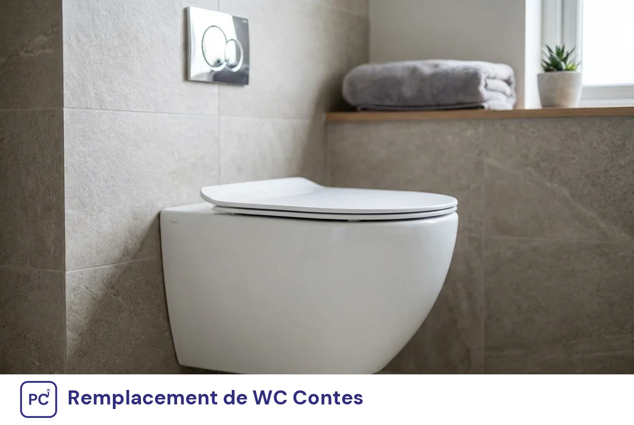 Remplacement de WC à Contes