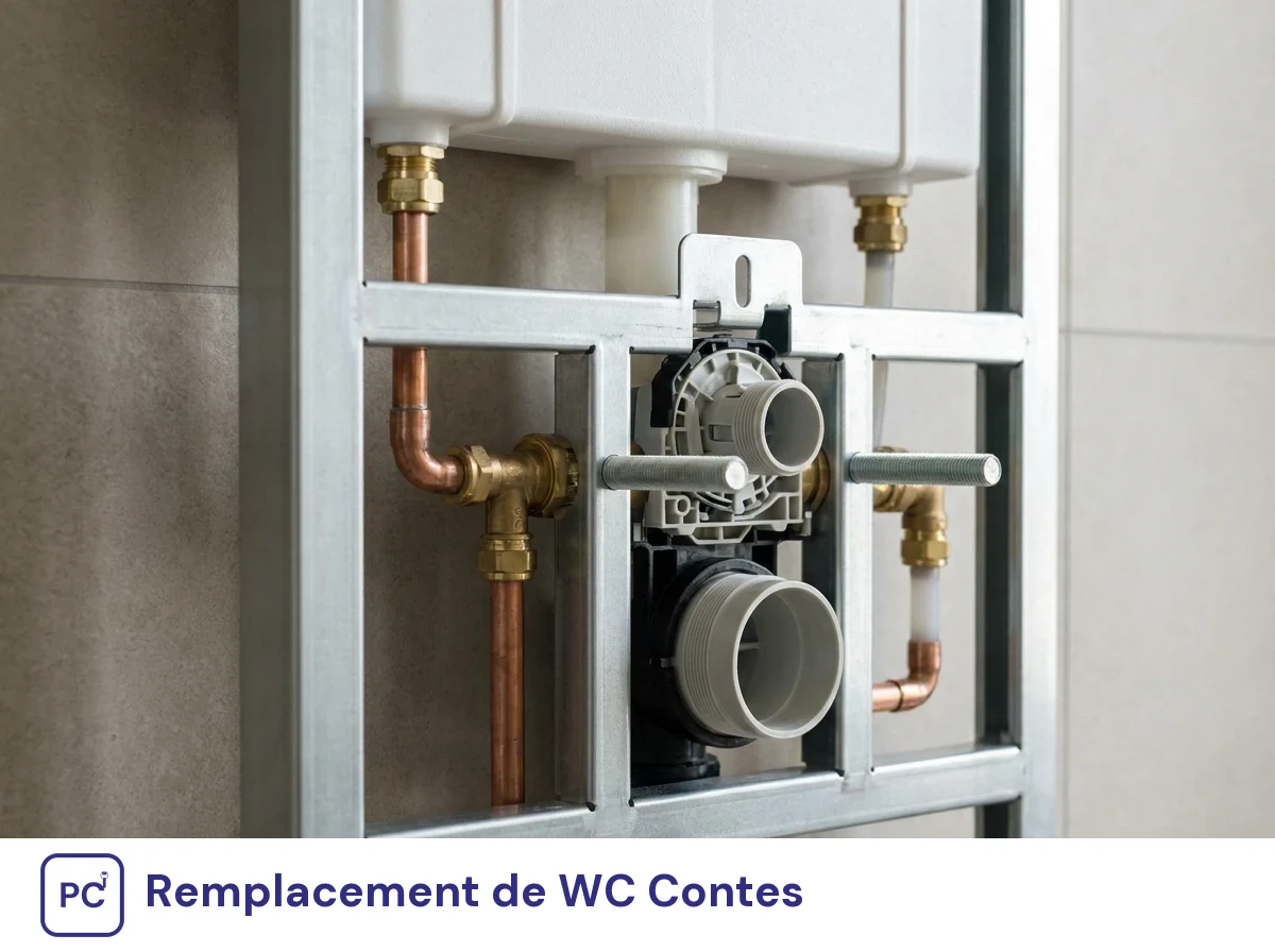 Remplacement de WC à Contes